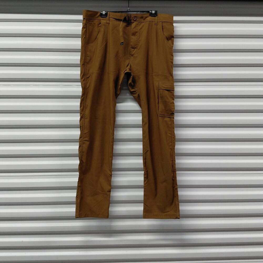 prAna Men's Stretch Zion Slim II Cargo Hiking Pants Brown 40x34 Gorpcore Trail